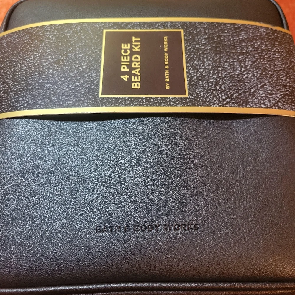 Men's Bath & Body Works 4 Piece Beard Kit With Travel Bag